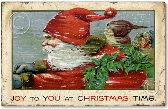 Item 1409 Victorian Santa Christmas Sign