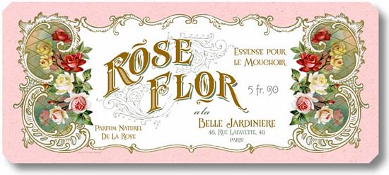 Item 53 Vintage Style French Perfume Lable Plaque