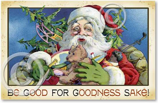 Item 7706 Victorian Santa Claus Christmas Plaque