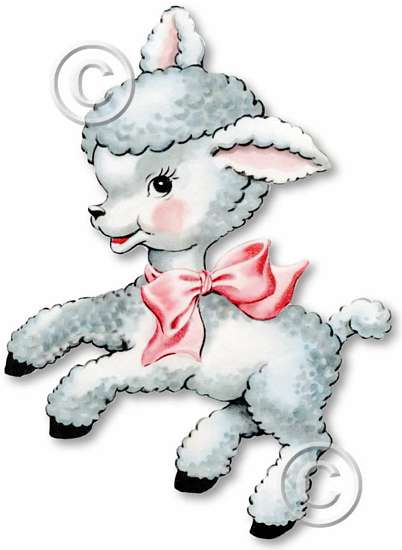 Item 9007 Classic Lamb Wall Decor for Baby