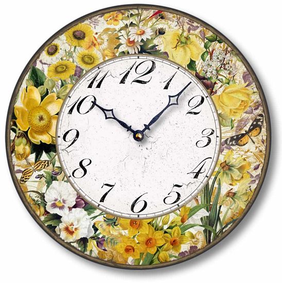 Item C2126  Nature's Golden Gems Wall Clock