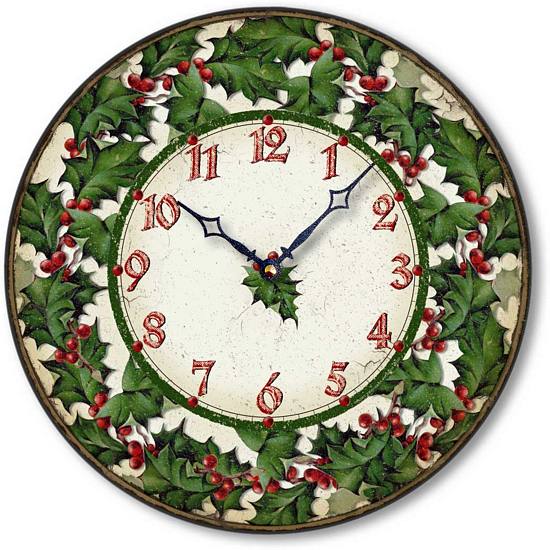 Item C2310 Christmas Holly Clock