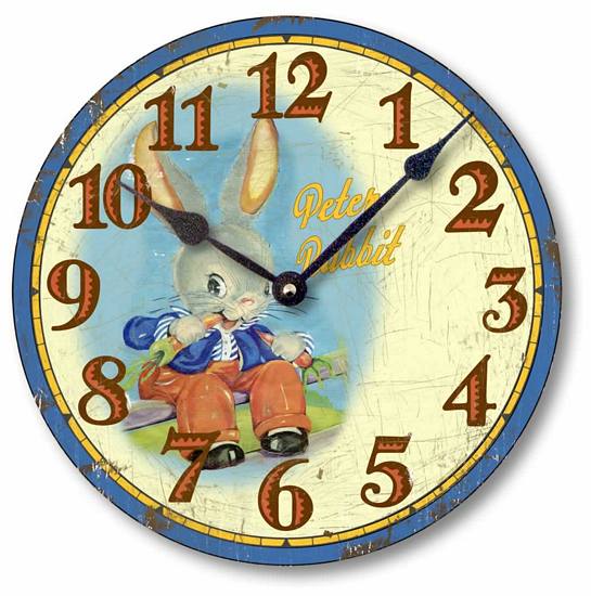 Item C5022 Vintage Style Peter Rabbit Clock
