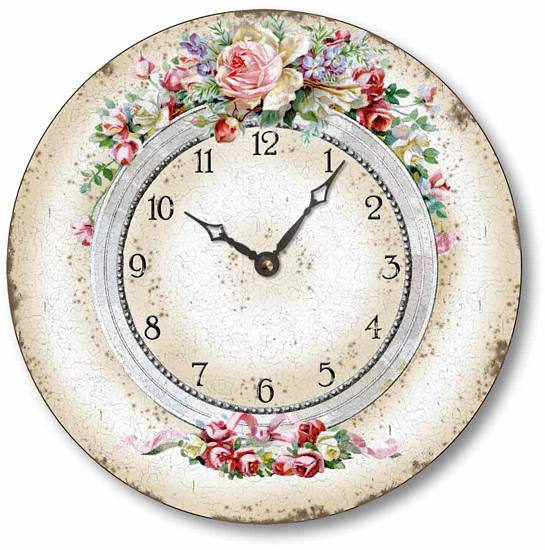 Item C6026 Classical Olde World Floral Clock