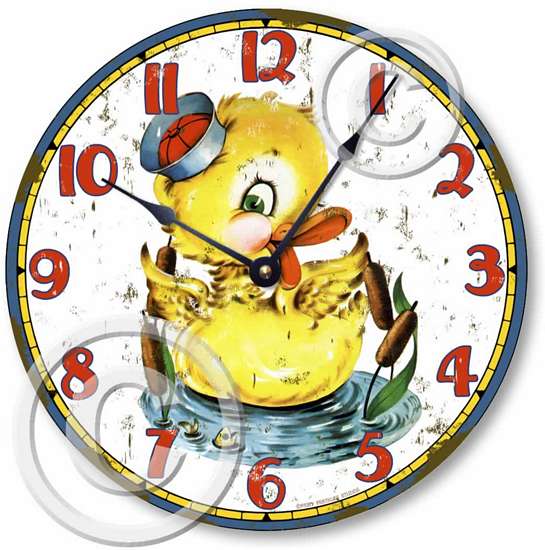 Item C6033 Vintage Style Duckling Clock