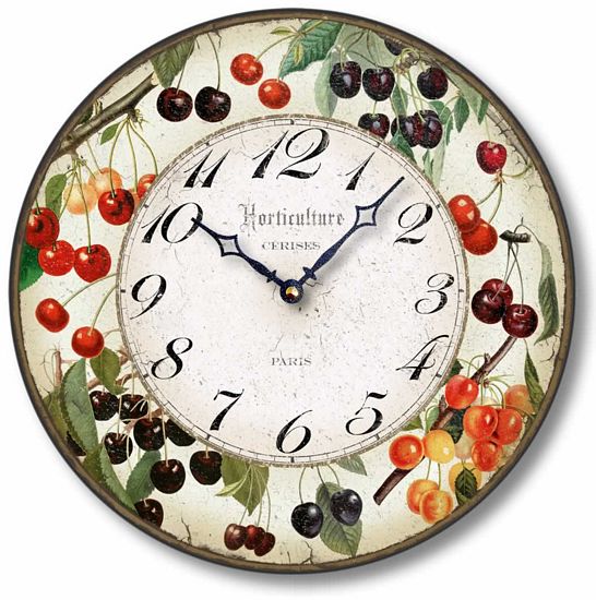 Item C8205 Antique Style Cherries Clock