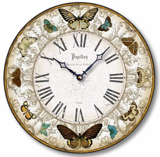Item C8221 Butterflies Clock