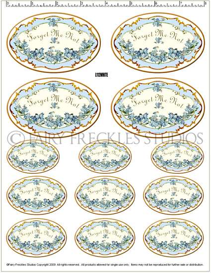 Item L112 Shabby Victorian Style Perfume Label Decals