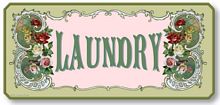Item 05008 Victorian Style Laundry Plaque Sign