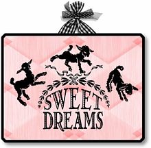 Item 09081 Pink Sweet Dreams Sign Plaque