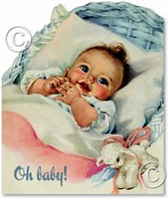 Item 09185 Retro 1950s Style Baby Nursery Decoration