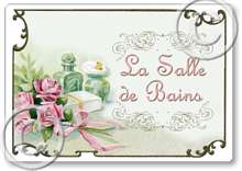 Item 100 Shabby La Salle de Bains Bath Sign