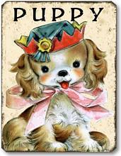Item 10102 Vintage Style Puppy Nursery Plaque