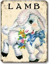Item 10103 Vintage Style Lamb Nursery Plaque
