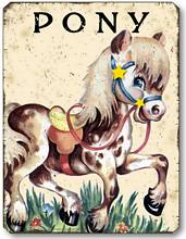 Item 10105 Vintage Style Pony Nursery Plaque