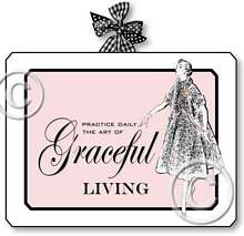 Item 1133 Vintage Boudoir Graceful Living Pink Plaque