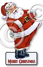 Item 12262 Santa Christmas Cut Out Plaque