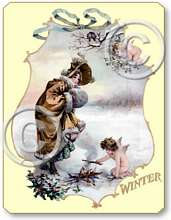 Item 145 Victorian Winter Scene Plaque
