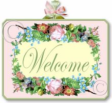 Item 2052 Pink Shabby Cottage Welcome Sign
