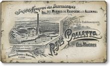 Item 2602 Victorian Style Ornate French Distillery Plaque
