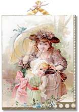 Item 325072 Victorian Girls w Parasol Plaque