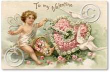 Item 49 Victorian Valentine Fairy Plaque