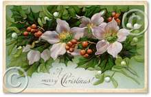 Item 58 Victorian Christmas Rose Plaque