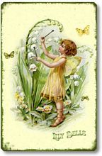 Item 59 Victorian Fairy Lily Bells Plaque