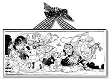 Item 6041 Sign Vintage Line Art Children at Play Nursery Plaque