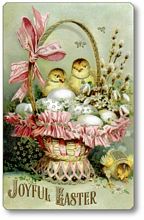 Item 735 Vintage Victorian Style Easter Basket Plaque