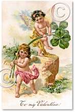 Item 80 Victorian Fairies Valentine Plaque