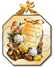 Item 8271 Thanksgiving Basket Plaque