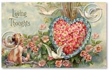 Item 86 Victorian Valentine Hearts & Roses Plaque