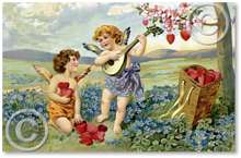 Item 87 Victorian Cupids Valentine Plaque
