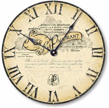 Item C1009 Vintage Style Antique French Letterhead Clock