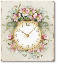 Item C1109 Vintage Style Romantic Roses Clock