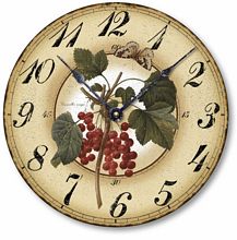 Item C1122 Red Currant Berries Clock