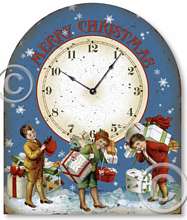Item C1409 Vintage Victorian Style Christmas Tabletop Clock