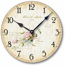 Item C2001 Vintage Style Shabby Roses Wall Clock