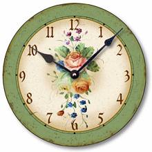 Item C2009 Vintage Style European Tole Paint Wall Clock