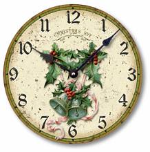 Item C2020 Holly and Bells Christmas Clock