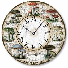 Item C2107 Vintage Style French Mushrooms Clock