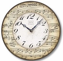 Item C2302 Music Notes Wall Clock