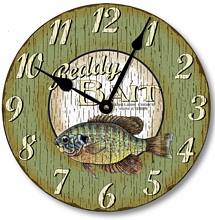 Item C5001 Vintage Retro Style Rustic Fish Clock
