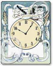 Item C5026 Vintage Victorian Style Stork Baby Nursery Clock