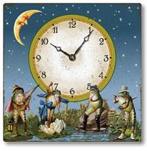 Item C5030 Vintage Victorian Style Frogs Clock