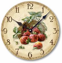 Item C6011 Rustic Style Strawberries Clock