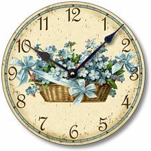 Item C6015 Victorian Style Forget Me Nots Wall Clock