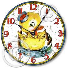 Item C6033 Vintage Style Duckling Clock