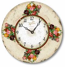 Item C6038 Vintage Style Dutch Tulips Clock